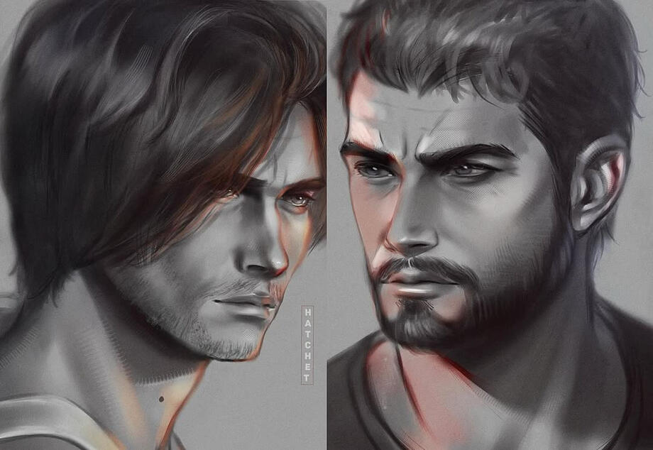 Leon and Chris Portraits (RE Franchise) Leon and Chris Portraits (RE Franchise)